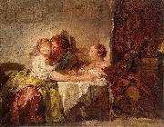 Jean Honore Fragonard Captured Kiss oil on canvas